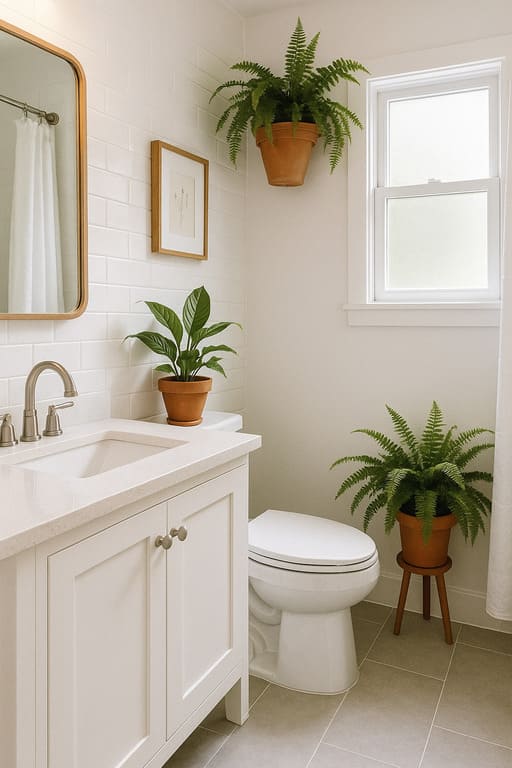 Decoração com Plantas - Banheiro