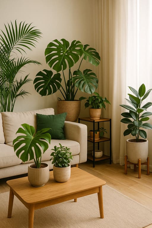 Decoração com Plantas - Sala de Estar