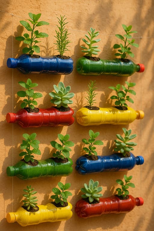 Jardim Suspenso Sustentável com Garrafas Pet